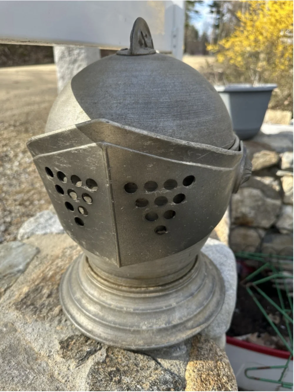 Vintage 60-70’s Italy Metal Armor Medieval Ice Bucket King Knight Helmet Barware